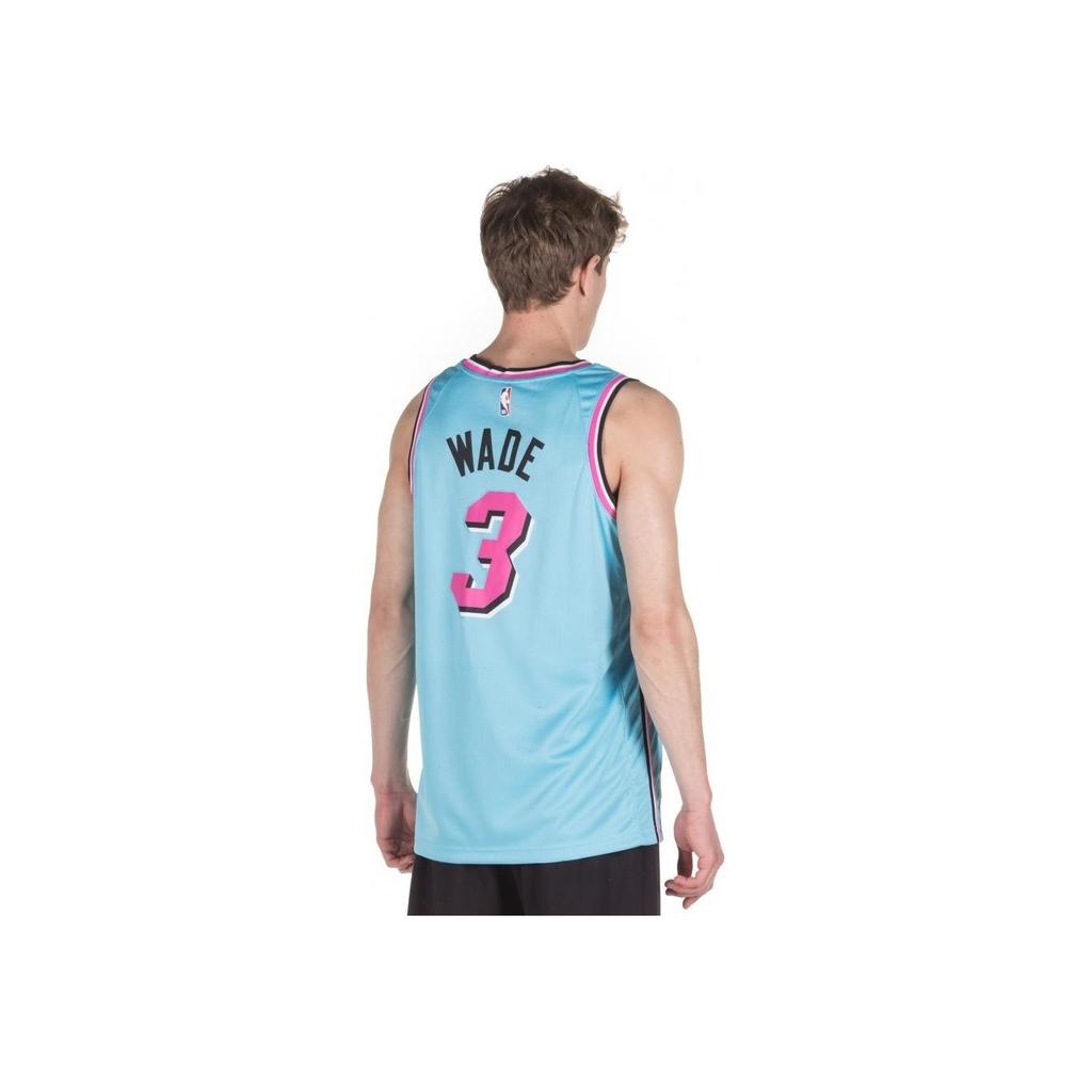 Nike Miami Heat Dwyane Wade 3 City Edition Fan dres Sezóna 2019-2020 Pánský dres Modrý AV4650-425