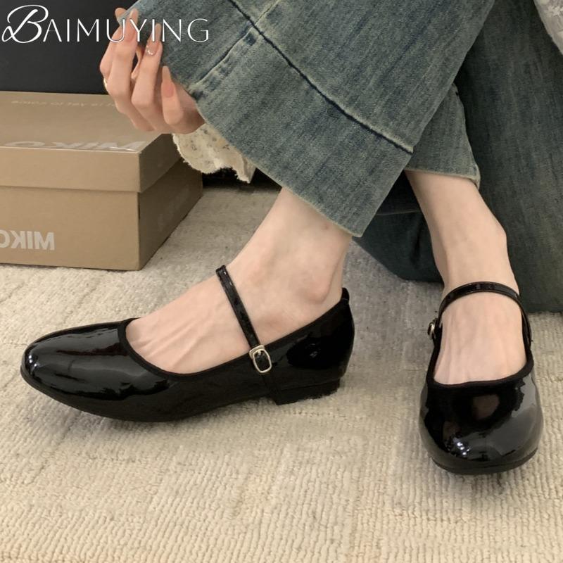 Marie Janes Shoes Women Flats Sandals Loafers Shoes 2025 Trend Summer Shallow Comfort Soft Leather Elegant Zapatillas De Mujer