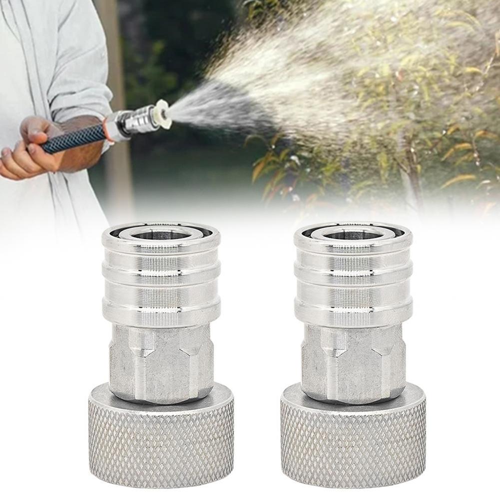 

2Pcs Cleaning Machine Connector Stainless Steel 1/4 Female Garden Hose Fittings 3/4 Adapter Quick-connect Pressure Washer Parts China Mainland