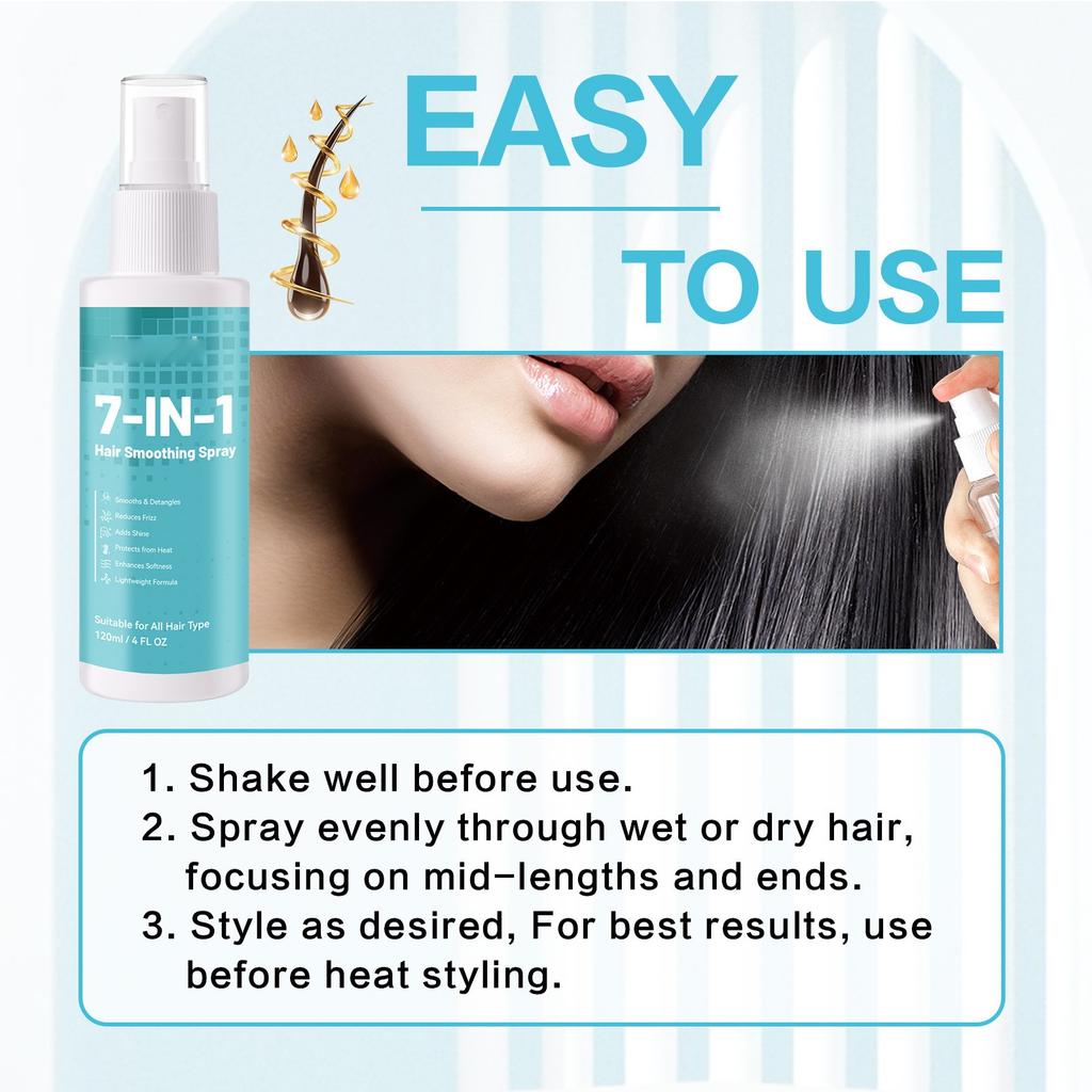 7-in-1 Hair Spray Smooth, Shiny, Strong, Volumizing And Styling Hair Spray 120ML