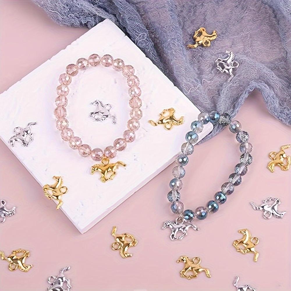 20/50/100pcs alloy material creative horse shaped pendant equestrian sports horse shaped pendant DIY retro zinc alloy jewelry accessories horse