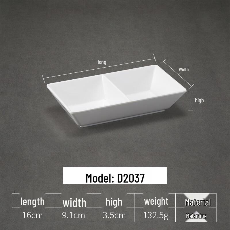 Piattini da Salse in Melamina a Doppio Scomparto Naiduo (10-Pack)