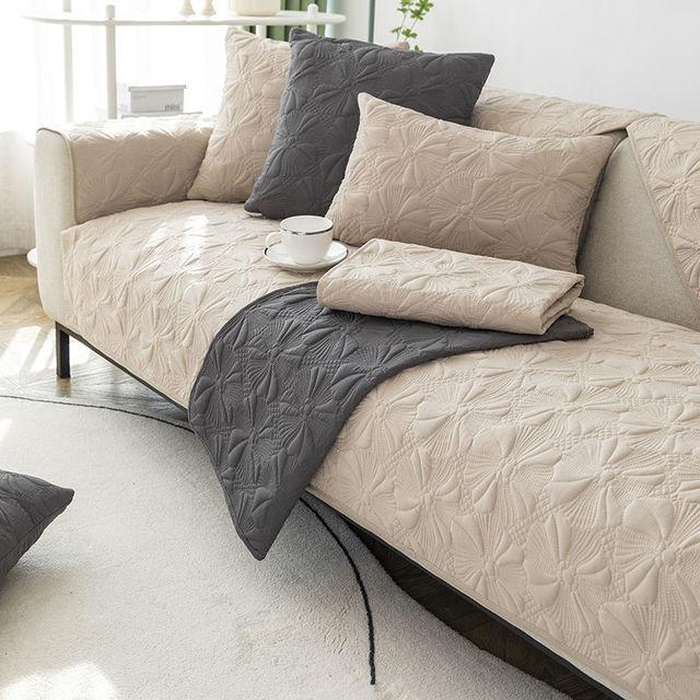 Jacquard Sofa Cushion Four Seasons Universal Plush Living Room Sofa Cover Towel Decoration Dust Resist Furniture Shield Cover