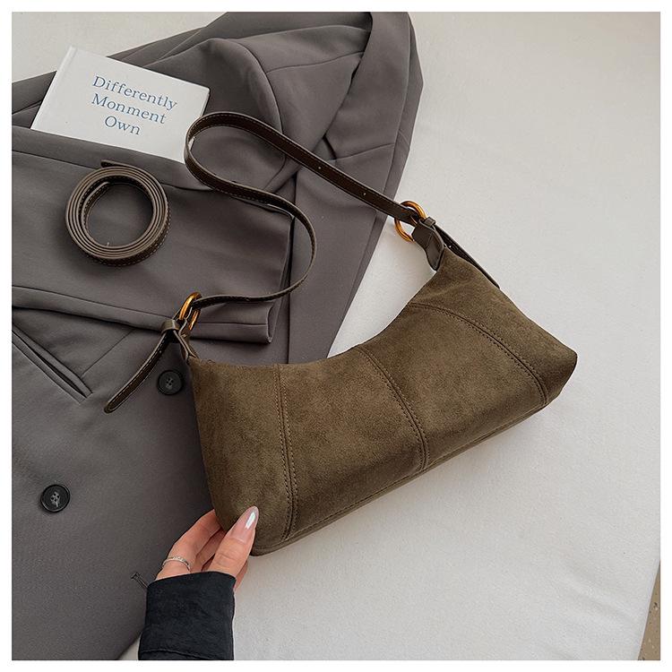 Französischer Chic Damen Herbst Schultertasche mit großem Fassungsvermögen