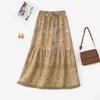ZANZEA Women Casual Elastic Waist Loose Floral Long Skirts