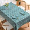Small Fresh Golden Branches And Jade Leaves Pvc Tablecloth Pastoral Printing Fabric Tablecloth Coffee Table Cloth