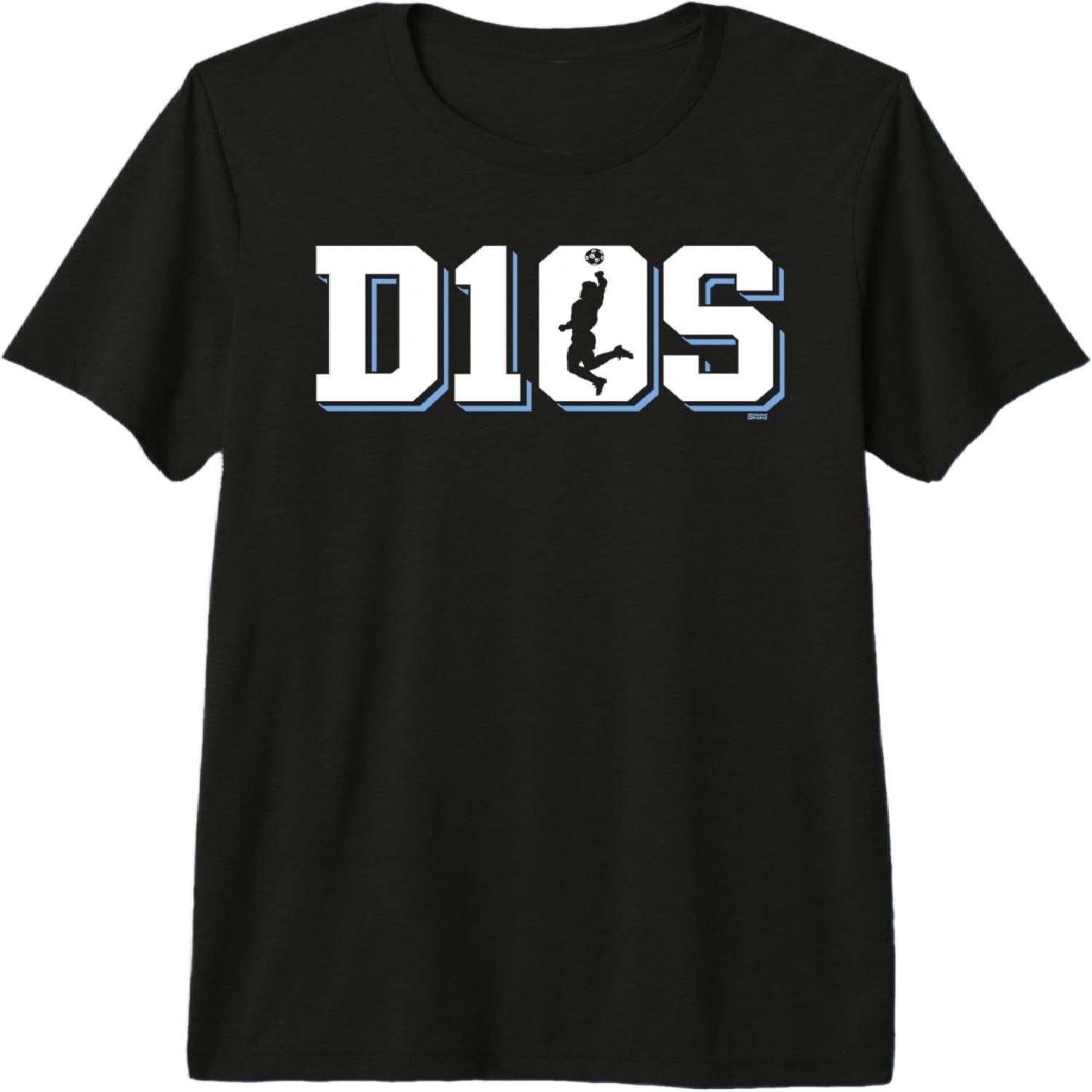 D10S Diego Maradona Retro Hand of God Soccer Premium Tri-Blend T-Shirt S разноцветный
