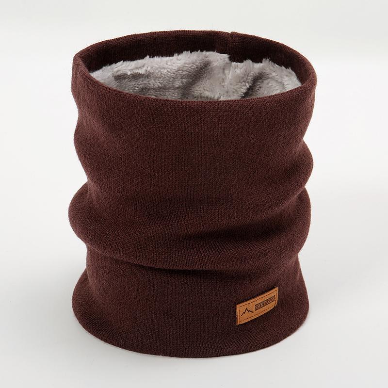 New Fashion Brand Luxury Design Solid Color Warm Scarf Women Neck Warmer Ring Elastic Scarves Winter Outdoor Cold-Proof