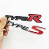 3D Metal Car Sticker Type-R Type-S Logo Front Grill Emblem Trunk Badge Decals For Civic CRV HRV Accord Fit RS Acceessories