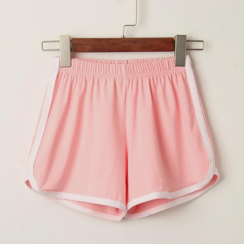 Women's Summer 2024 Casual Korean-Style Yoga Beach Shorts - Three-Quarter Length, Candy Color