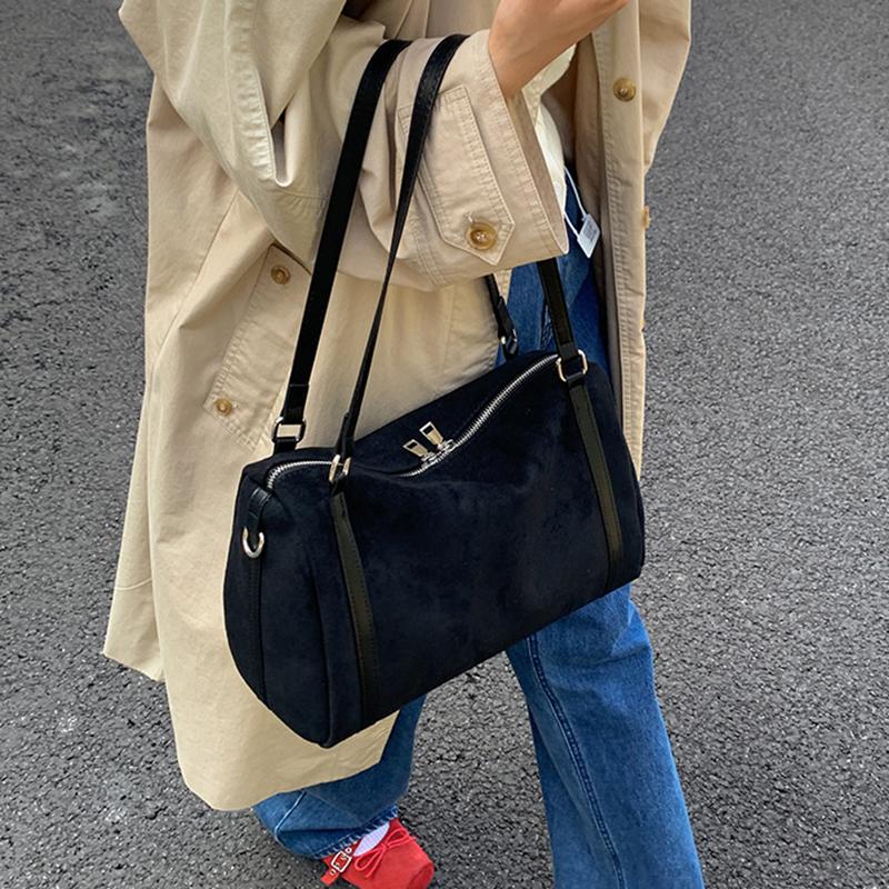 Fashion Women Shoulder Bag Faux Suede Crossbody Bags High Capacity Matte PU Leather Female Tote Handbags