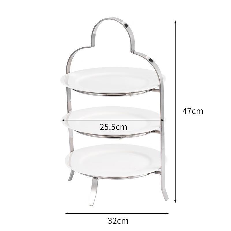 HANDUNYOU Stainless Steel Multi-tier Dessert Display Stand