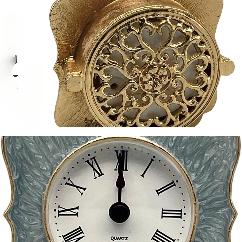 Enamel Metal Clock Simple Small Fresh Clock Living Room Home Fashion Retro Model Room Ornament