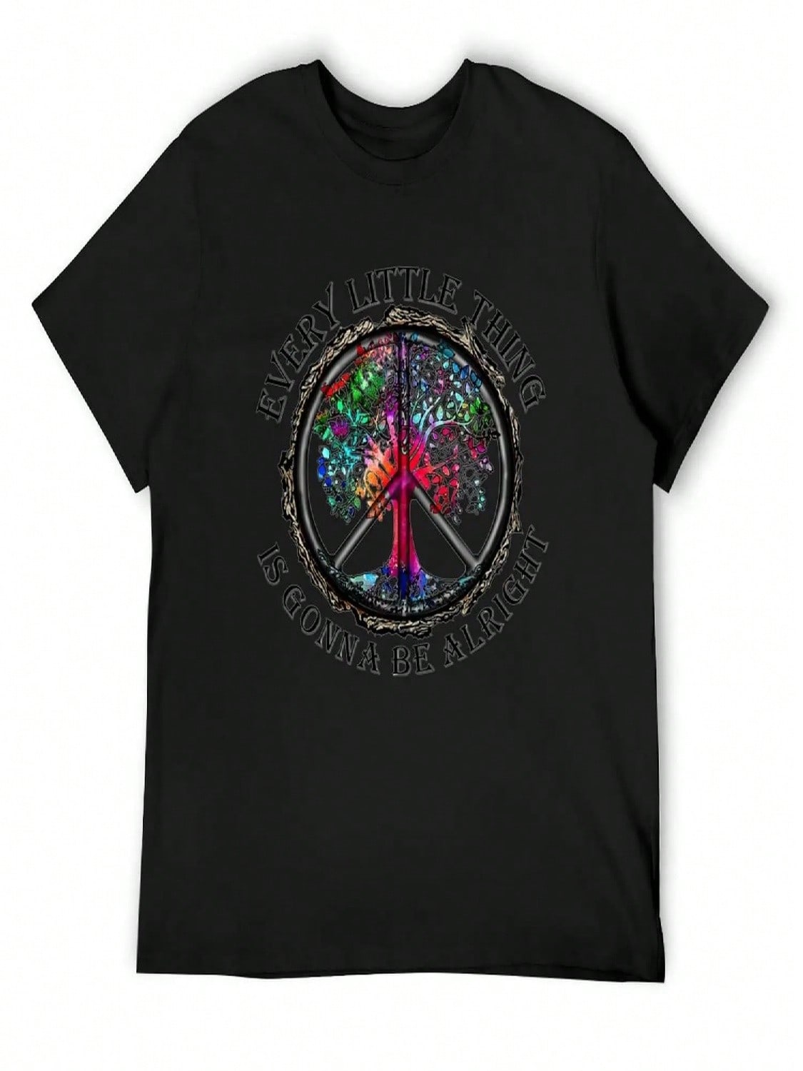Every Little Thing Is Gonna Be Alright Tree Peace Sign T-Shirt Essential T Shirt Croswit Shirt Man Sweat Shirts, unisex S