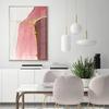Abstract Gold Foil Modern Lines Pink Canvas Art Paintings For Living Room Bedroom Posters And Prints Wall Poster Home Decor