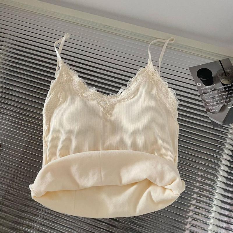 Big Size American Vintage Lace Patchwork with Women's New Sexy Outside To Wear Halter Vest Spice Girl Style Top