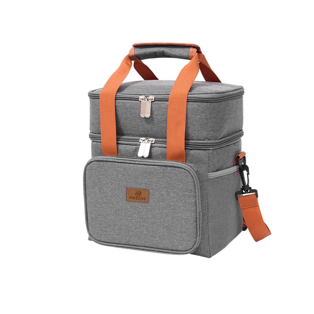 Large Capacity Insulated Picnic Bag - Double-layer, Leak-proof PEVA Lunch Box Cooler