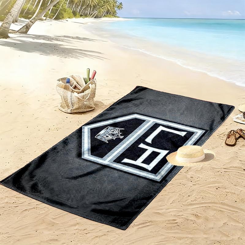Los Angeles Kings Print Beach Towel, Large Soft Quick Dry Towel for Beach Camping Swimming