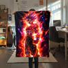 1PC Son Goku  Print Flannel Blanket, High Quality All Seasons, Home Decor, Warmth and Comfort, Perfect for Christmas Gifts