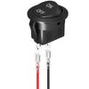 Black Toggle Switch 2 Pin On Off Switch Mini Size Circular Switch  Boat Marine