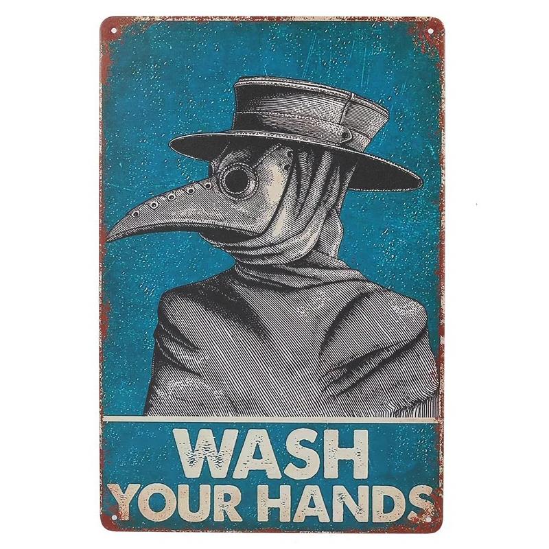 No SMOKING Vintage Metal Tin Sign, Stay Postive Wall Stickers for Club, Home Decor, Warning Sign, Gift, TIKI Bar Art Posters