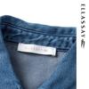 ELLASSAY Women's Lyocell Denim Rhinestone Shirt
