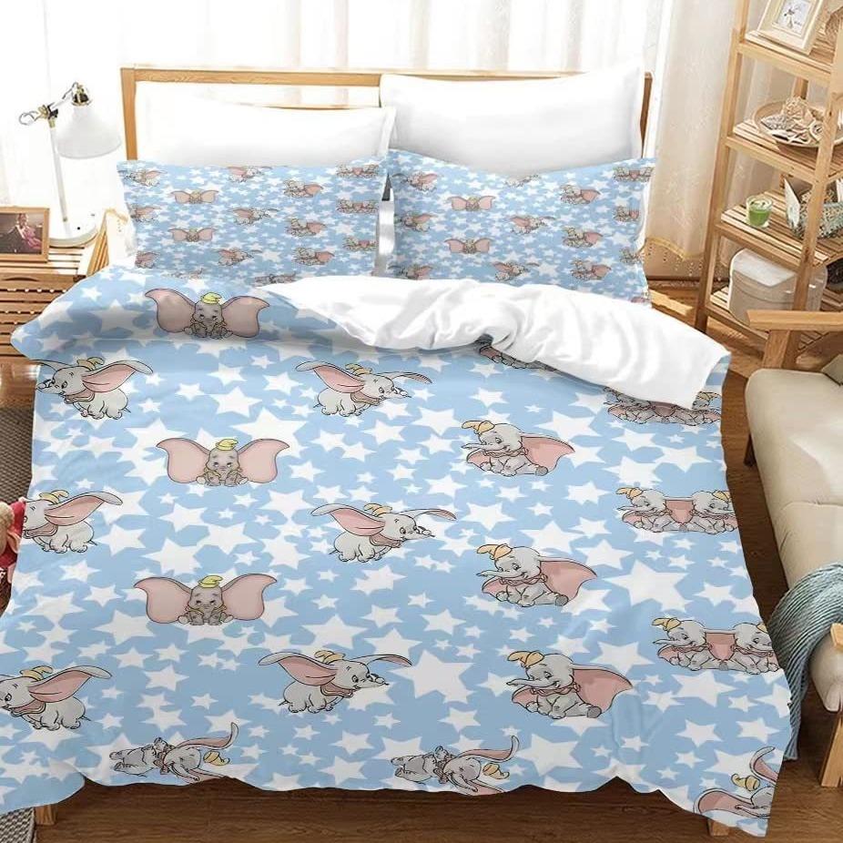 Dumbo Pattern Bedding Three-Piece Quilt Cover