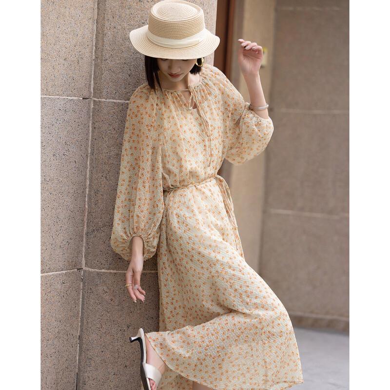 Demana  Flower & Poetry  Printed Chiffon Dress XL