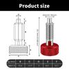 Pack of 4 M6 Knurled Handle Quick Releases Pin Stainless Steel Spring Plunger Locking Screw for Industrial Use