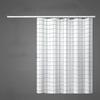 Shower Curtains 180Cm Gray White Plaid Bathroom Curtain Simple Modern Style Waterproof 71 Inches With Hooks Polyester Fabric