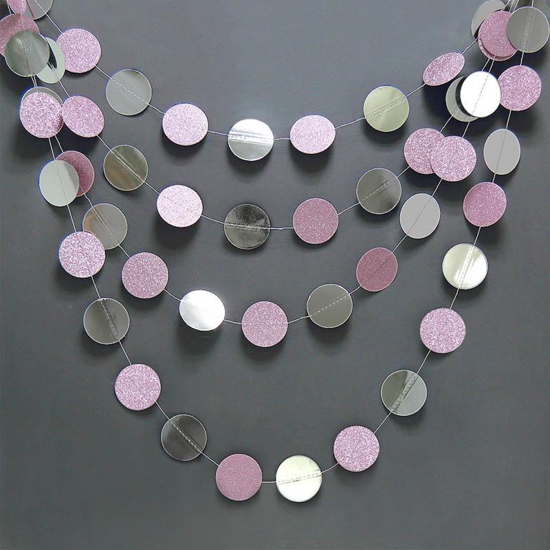 Circle Garlands Paper Banner Birthday Party Wedding Hanging Garland Baby Shower Garlands Decor