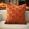 1pc 3D Black Bat Plush Throw Pillow Cover, Gothic Dark Spooky Witch Halloween Decorative Cushion Cover, No Pillow Core