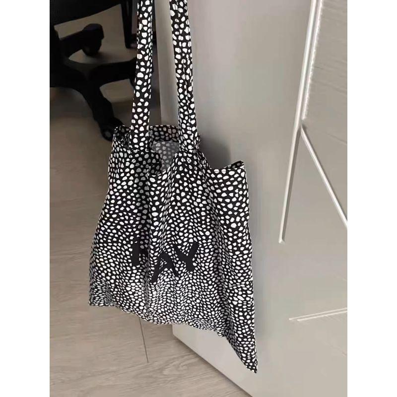 

Холщовая сумка Южная Корея Дизайн по интересам Одноплечевая сумка с леопардовым принтом Большая вместимость Тоуты Сумка для покупок hay canvas bag