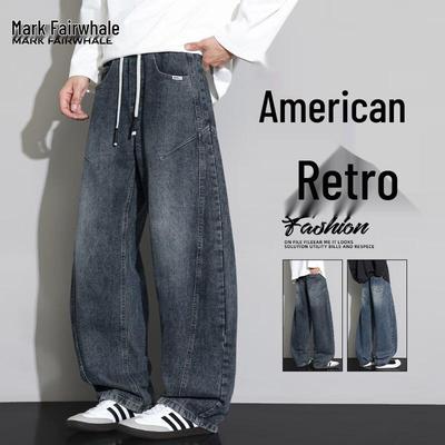 American Style Scimitar Loose-Fit Cargo Jeans
