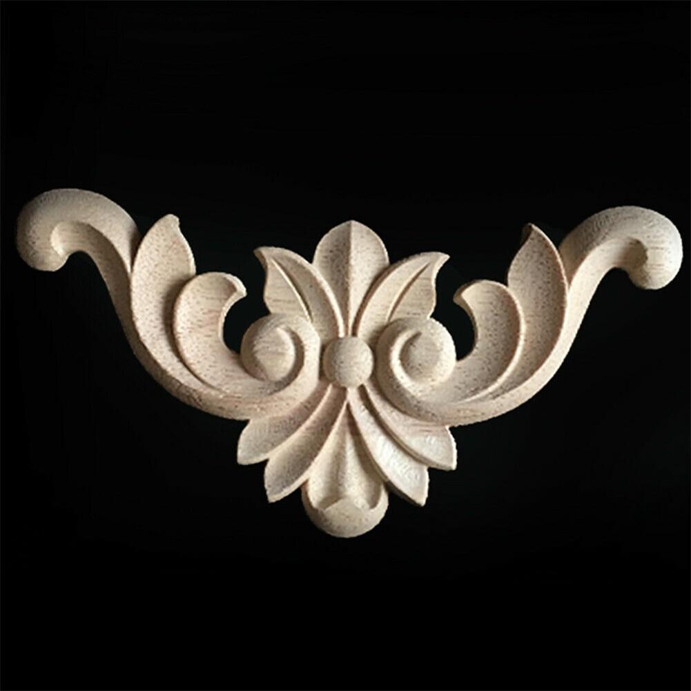 4 X Wooden Carved Corner Onlay Applique Furniture Mouldings Decal Decoration Uk