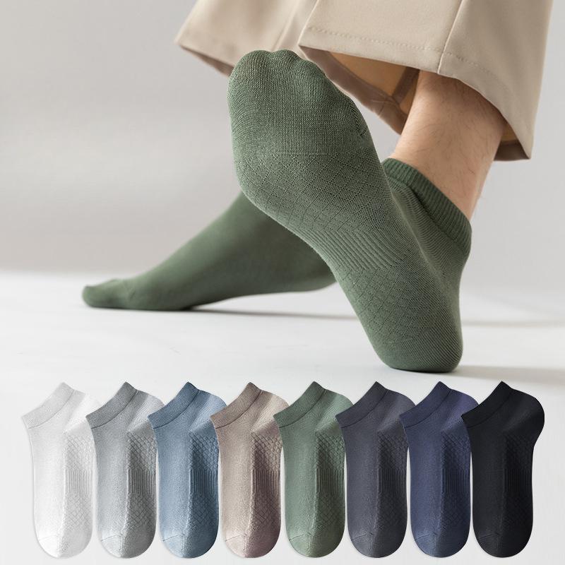 

Men s Summer Anti Pilling Sweat Absorbing Boneless Massage Bottom Breathable Boat Socks 1 pair чорний