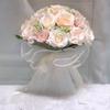 Realistic Multicolor Rose Bouquet Romantics Bridesmaids Flower Arrangement for Wedding Ceremony