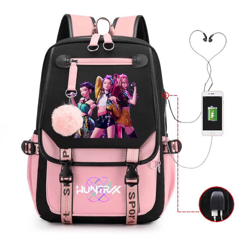 College Style Animation Cartoon Student Schoolbag Junior High School Multi-Functional Large Capacity Leisure Backpack
