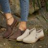 Large Size Retro Chelsea Boots Autumn and Winter New Side Zipper Square Heel Commuter Shoes