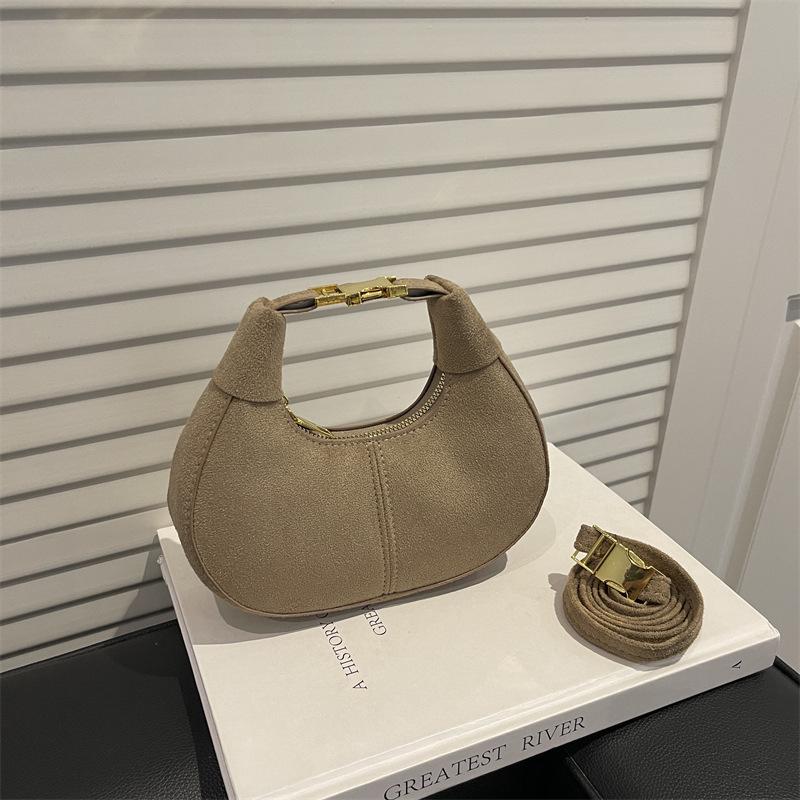 Nischenmode Textur Halbmondtasche - Herbst/Winter 2025 Trend: Einfache stilvolle Handtasche & lässige Umhängetasche