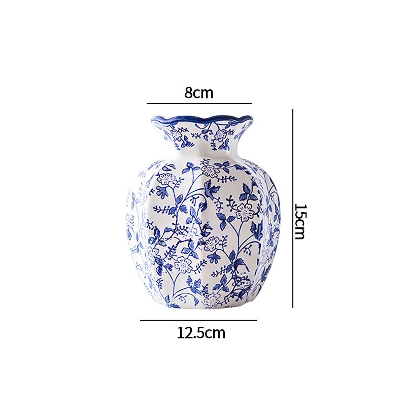 French Vintage Flower Vase Wedding Table Centerpiece Aesthetic Decorative Vases White Ceramic Vase Home Office Decoration