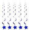 20/30 peças Decoração Suspensa de Estrelas Giratórias Brilham no Escuro Guirlanda Neon Streamers Reativos Bandeirola de Papel Fluorescente para Festa