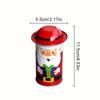 1pc Creative Christmas Candy Storage Box Tin Metal Sealed Jar Packing Box Tinplate Cookie Candy Storage Christmas Party Supplies