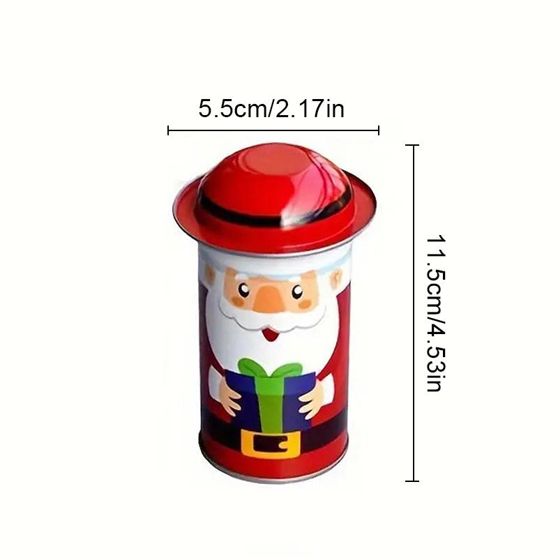 1pc Creative Christmas Candy Storage Box Tin Metal Sealed Jar Packing Box Tinplate Cookie Candy Storage Christmas Party Supplies