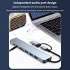 8 In 1 Usb Type C Hub Docking Station With 3.5Mm Audio Jack Adapter Micro Tf Sd Card Reader For Macbook Laptops Tablet Phone