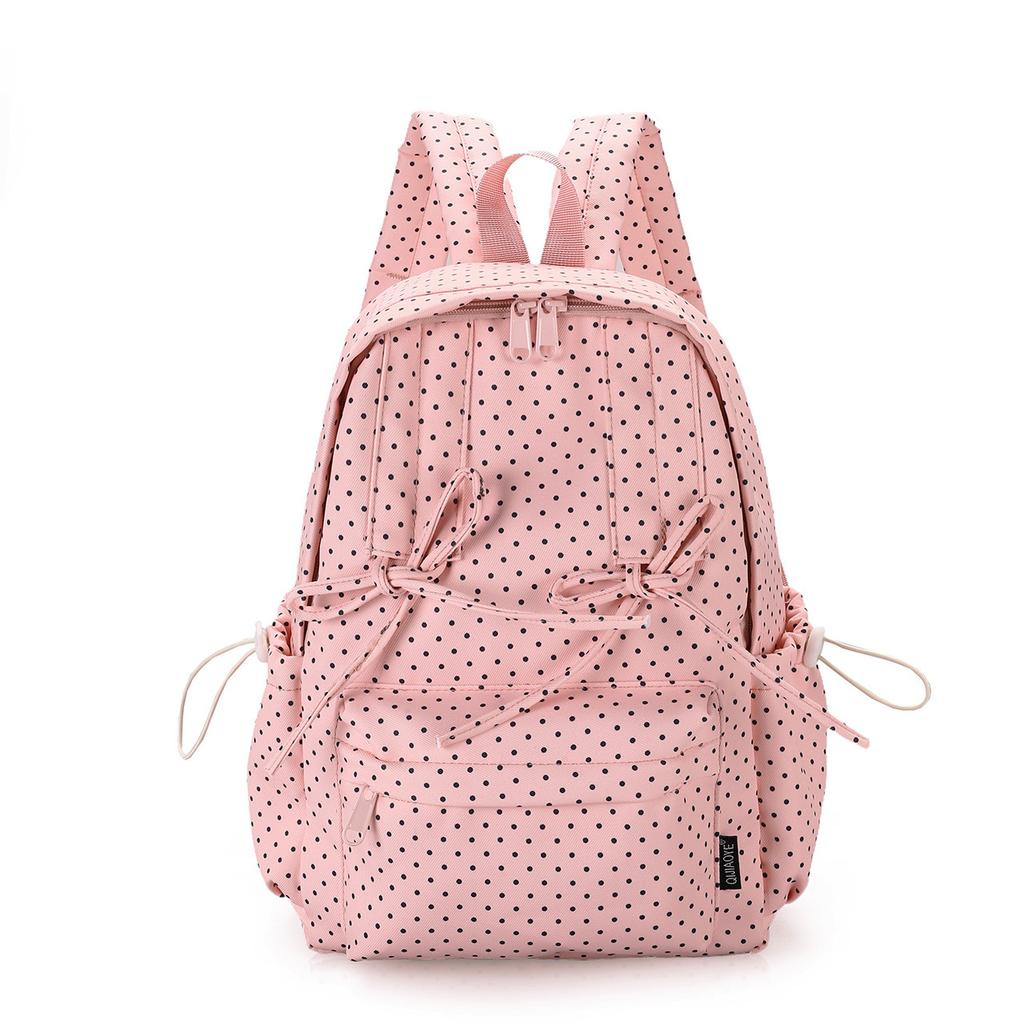 Schoolbag1011 new schoolbag female university high school junior high school backpack large capacity lightweight simple polka dot college style