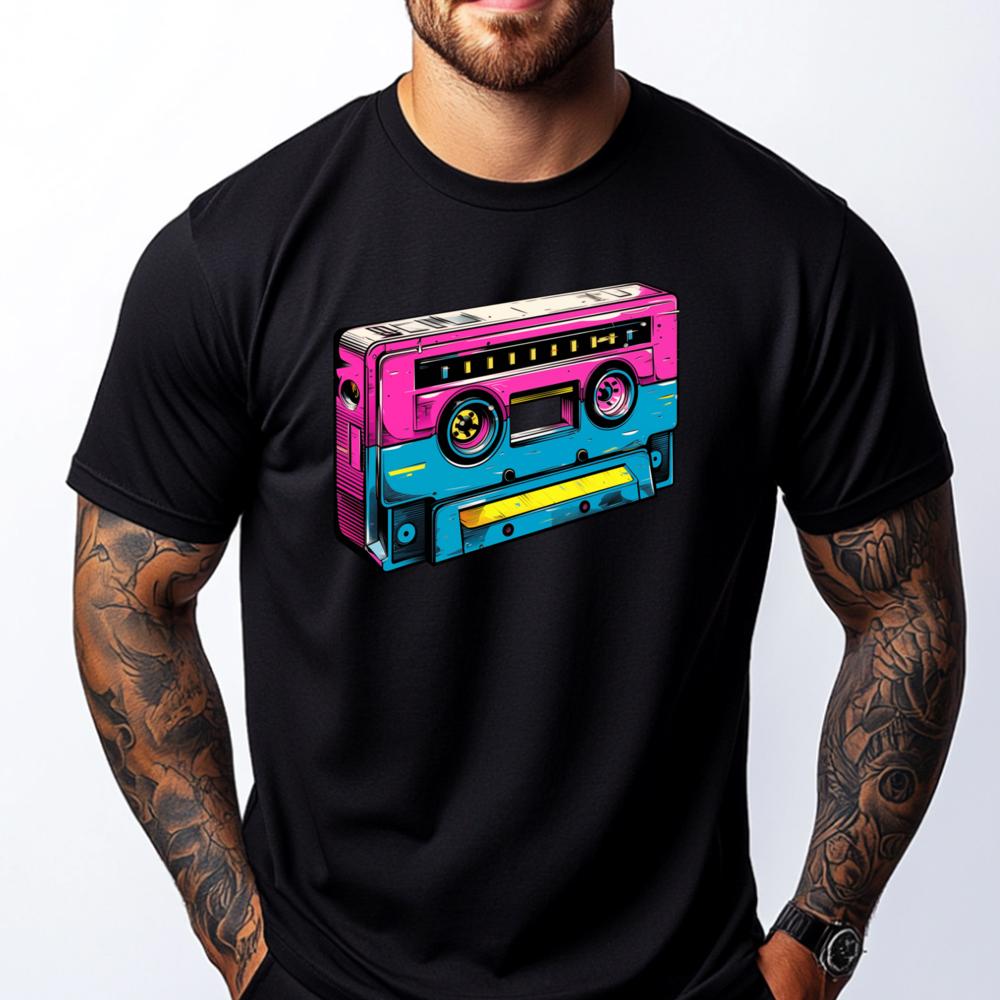 

Oldschool Music Cassette Oldschool Men T Shirts High Quality Mens T Shirt Graphic Cotton Funny Camiseta - Men s Summer Cotton... S разноцветный