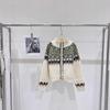 Trendy European-Style High-Quality Jacquard Zipper Knit Cardigan for Winter/Autumn