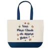 Tote Bag - PLANETEE - Marie-Claude She's Awesome - Blue Background - Cotton - 40 X 45 Cm