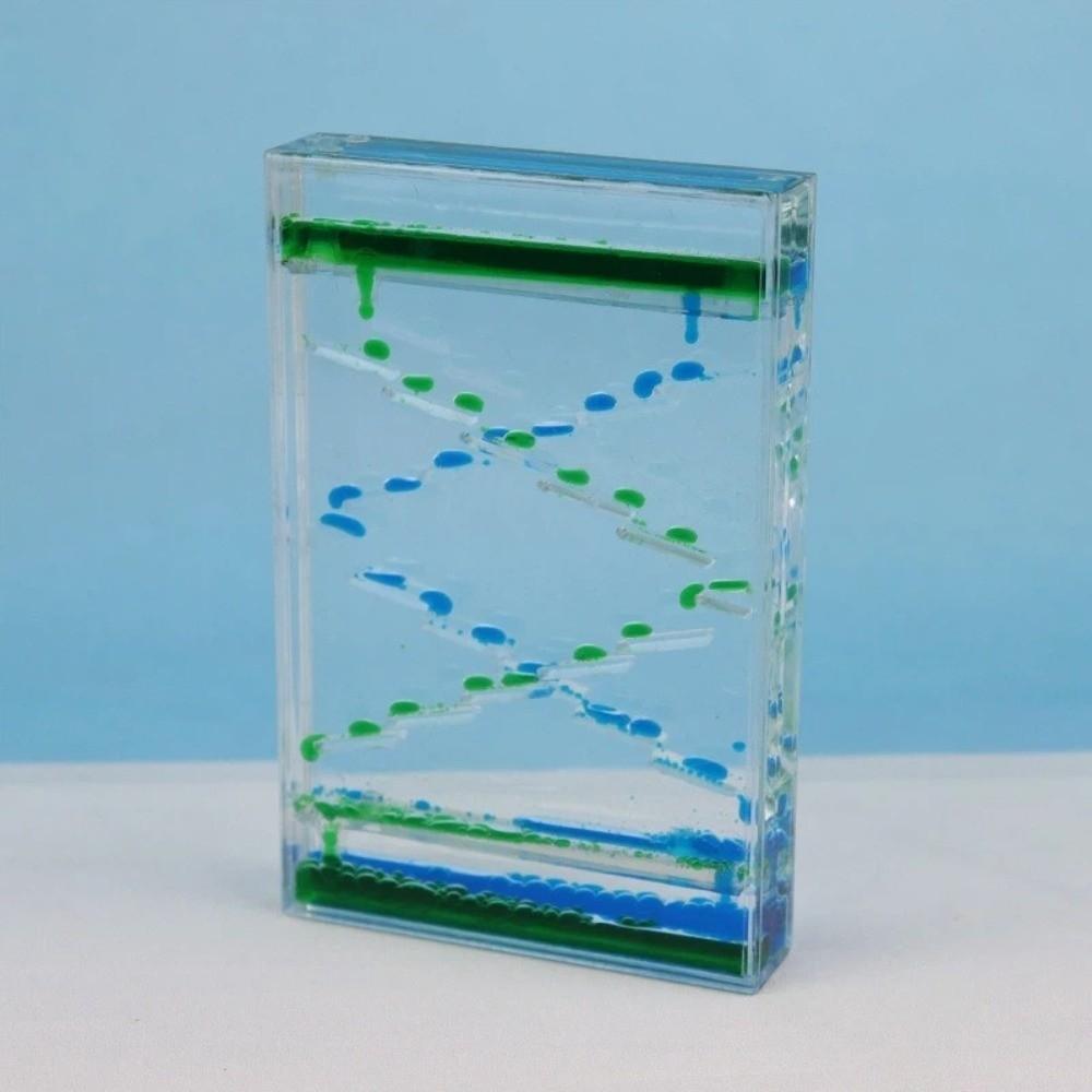Plastic Casing Dynamic Slime Flow Timer Square Two-color Sandglass Timer  Birthday Gift